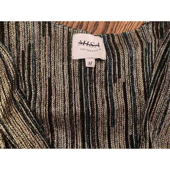 Anthropologie - Misa Metallic High-Low Midi Dress size M - Picture 12 of 14